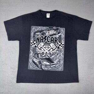2010 NASCAR Sprint Cup Series Schedule T Shirt Black XL Delta Pro AC DC Style